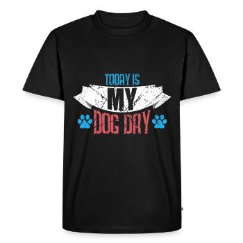 Dog lovers dog language - Men's Premium Organic T-Shirt - black - Front - Nico (187cm)