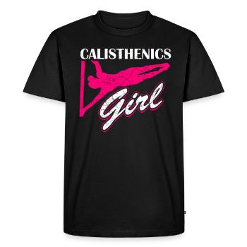Femmes Sport Calisthenics - T-shirt Premium bio Homme - noir - Devant - Nico (187cm)