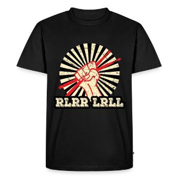 Batteur Drum Sticks - T-shirt Premium bio Homme - noir - Devant - Nico (187cm)