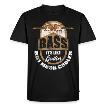 Bass Vintage Bass Player Rétro Bass joueur - T-shirt Premium bio Homme - noir - Devant - Nico (187cm)