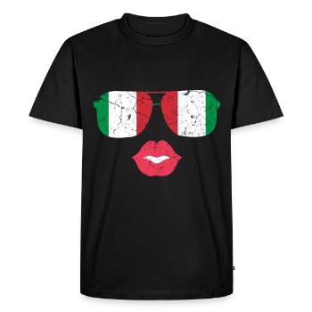 Italie Amour - T-shirt Premium bio Homme - noir - Devant - Nico (187cm)
