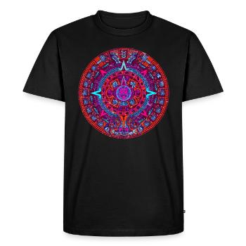 Aztec Calendar Mexico Culture History - Men's Premium Organic T-Shirt - black - Front - Nico (187cm)