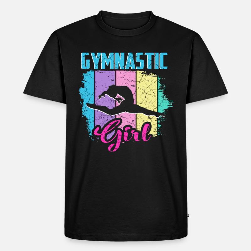 Gymnastik Mädchen - Männer Premium Bio T-Shirt - Schwarz