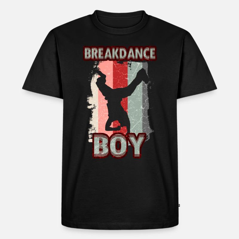 Breakdance Junge Tänzer Breakdancing - Männer Premium Bio T-Shirt - Schwarz