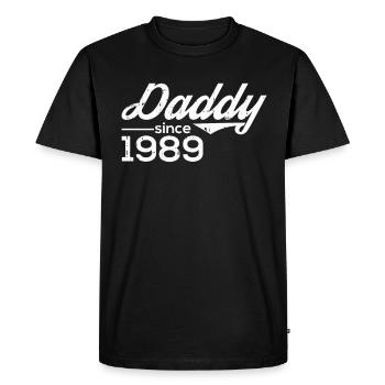 Vintage 1989 89 Birthday Retro Vintage Gift - Men's Premium Organic T-Shirt - black - Front - Nico (187cm)