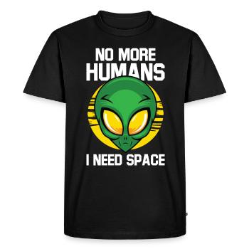 Alien OVNI Extra-terrestre Aliens Area Secret Cadeau - T-shirt Premium bio Homme - noir - Devant - Nico (187cm)