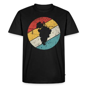 Raisins fruit raisin raisin Raisins Vignes Rétro cadeau - T-shirt Premium bio Homme - noir - Devant - Nico (187cm)