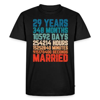 29 years married Wedding Marriage Saying Gift - Men's Premium Organic T-Shirt - black - Front - Nico (187cm)