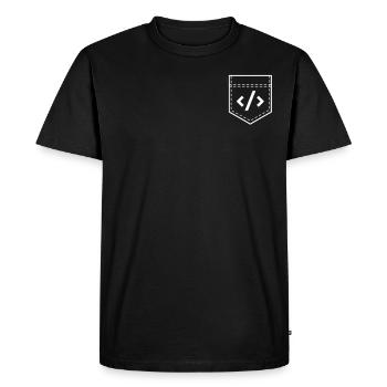 Hacking Programmer Hacker Code Coding Gift - Men's Premium Organic T-Shirt - black - Front - Nico (187cm)