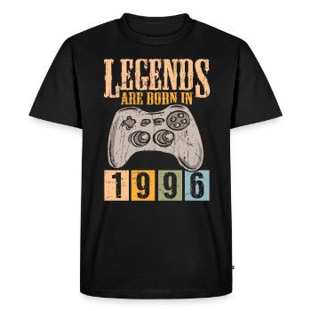 Birthday 1996 96 Gaming Retro Vintage Gift - Men's Premium Organic T-Shirt - black - Front - Nico (187cm)