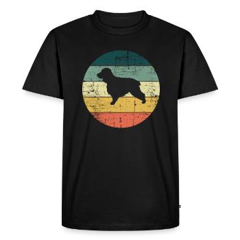 Cocker Spaniel Dog Dog Lover Retro Gift - Men's Premium Organic T-Shirt - black - Front - Nico (187cm)