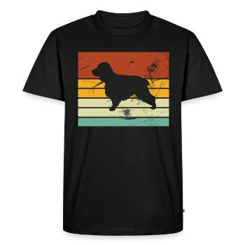 Cocker Spaniel Dog Dog Lover Retro Gift - Men's Premium Organic T-Shirt - black - Front - Nico (187cm)