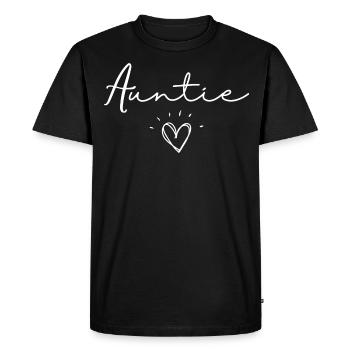 AUNTIE - Men's Premium Organic T-Shirt - black - Front - Nico (187cm)