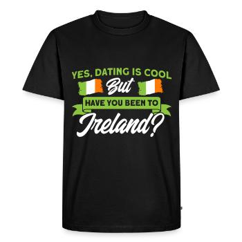 Irish Flag Ireland Irish Roots Gift - Men's Premium Organic T-Shirt - black - Front - Nico (187cm)
