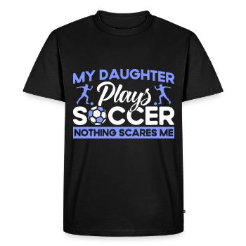 Cadeau de football de fan de sport de mère - T-shirt Premium bio Homme - noir - Devant - Nico (187cm)