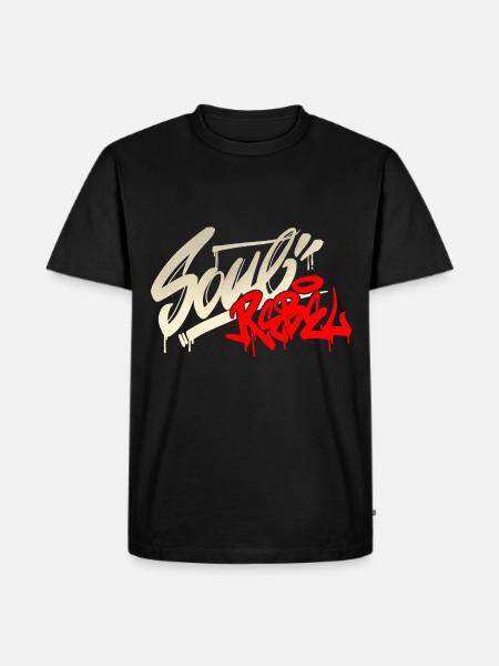 Soul Rebel <- (gold) - Men's Premium Organic T-Shirt - black