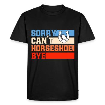 Horseshoe Throwing Game Horseshoe Throwing Horseshoe Throwing - Men's Premium Organic T-Shirt - black - Front - Nico (187cm)
