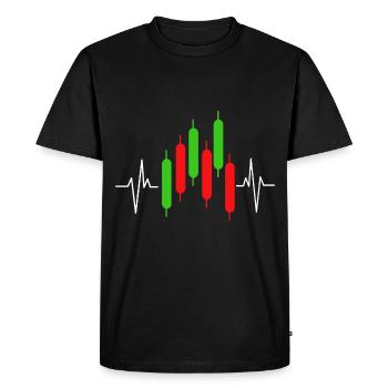Bourse - T-shirt Premium bio Homme - noir - Devant - Nico (187cm)
