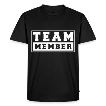 l’équipe estampillée - T-shirt Premium bio Homme - noir - Devant - Nico (187cm)