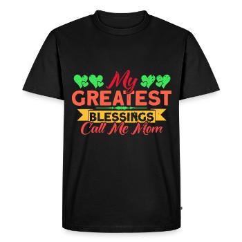 Cadeau familial jumelé pour la fête des mères - T-shirt Premium bio Homme - noir - Devant - Nico (187cm)
