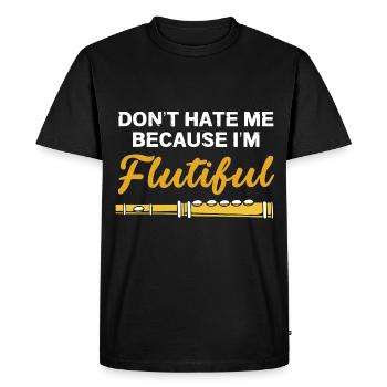 Flute - Men's Premium Organic T-Shirt - black - Front - Nico (187cm)