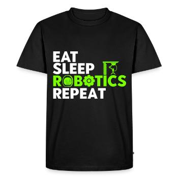 Robot Engineer Teacher Robotics Engineer - Men's Premium Organic T-Shirt - black - Front - Nico (187cm)