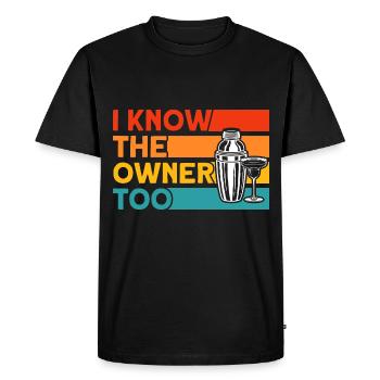 Cadeau de service de serveur de barman - T-shirt Premium bio Homme - noir - Devant - Nico (187cm)
