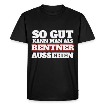 That's how good you can look as a pensioner - Men's Premium Organic T-Shirt - black - Front - Nico (187cm)