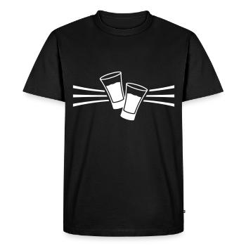 vodka tequilla coups ligne symbole - T-shirt Premium bio Homme - noir - Devant - Nico (187cm)