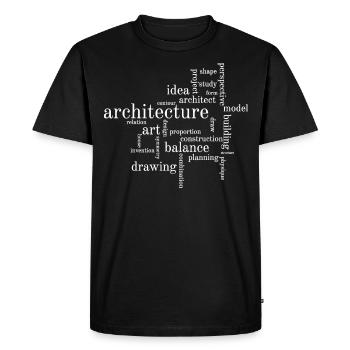 Architecture Facets Work Content - Men's Premium Organic T-Shirt - black - Front - Nico (187cm)