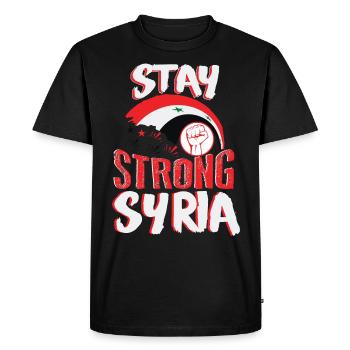 Syria Syria Middle East Gift Syrian Country Nation - Men's Premium Organic T-Shirt - black - Front - Nico (187cm)