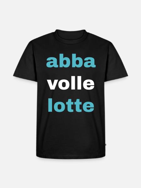 aber volle lotte - Männer Premium Bio T-Shirt - Schwarz