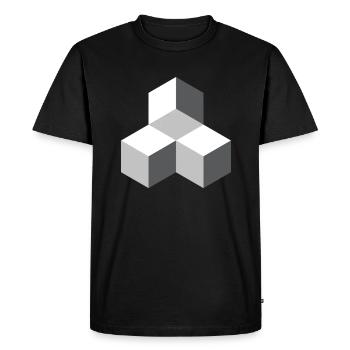 Optical Ilusion - Men's Premium Organic T-Shirt - black - Front - Nico (187cm)