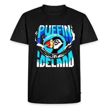 Puffin Puffin Puffin - Men's Premium Organic T-Shirt - black - Front - Nico (187cm)
