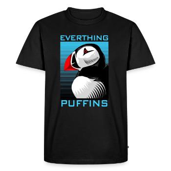 Puffin Puffin Puffin - Men's Premium Organic T-Shirt - black - Front - Nico (187cm)