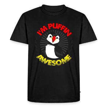 Puffin Puffin Puffin - Men's Premium Organic T-Shirt - black - Front - Nico (187cm)