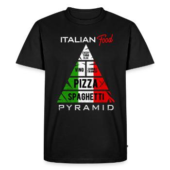 Pasta - T-shirt Premium bio Homme - noir - Devant - Nico (187cm)