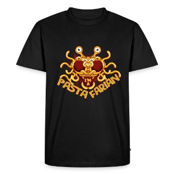 Pasta Spaghetti FSM Italy Pasta Pesto Cook - Men's Premium Organic T-Shirt - black - Front - Nico (187cm)