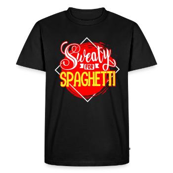 Pasta Spaghetti FSM Italy Pasta Pesto Cook - Men's Premium Organic T-Shirt - black - Front - Nico (187cm)