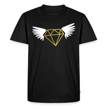 Diamond Wings Angel Diamond Sweetheart Wife Gift - Men's Premium Organic T-Shirt - black - Front - Nico (187cm)