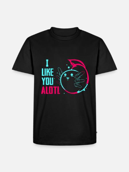 Axolotl - Men's Premium Organic T-Shirt - black