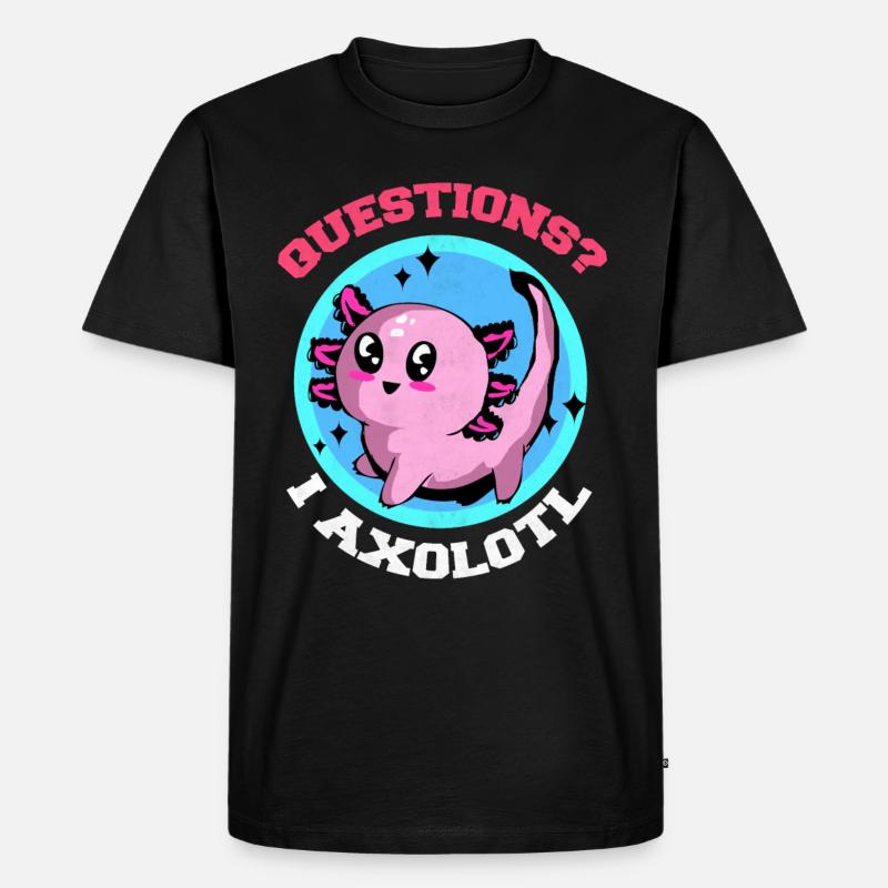 Axolotl - Männer Premium Bio T-Shirt - Schwarz