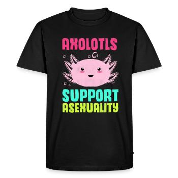 Axolotl - T-shirt Premium bio Homme - noir - Devant - Nico (187cm)