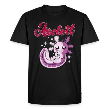 Axolotl - T-shirt Premium bio Homme - noir - Devant - Nico (187cm)