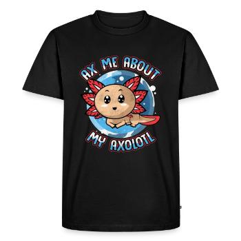 Axolotl - T-shirt Premium bio Homme - noir - Devant - Nico (187cm)