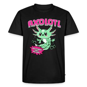 Axolotl Reptile Salamandre Aquarium Kawaii Lurch - T-shirt Premium bio Homme - noir - Devant - Nico (187cm)