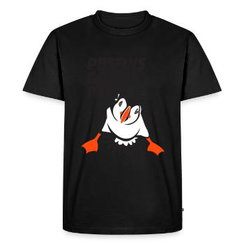 Puffin Island Perroquet Plongeur Oiseau du Nord Cadeau - T-shirt Premium bio Homme - noir - Devant - Nico (187cm)
