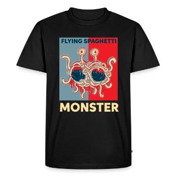 Pasta Spaghetti FSM Italy Pasta Pesto Cook - Men's Premium Organic T-Shirt - black - Front - Nico (187cm)