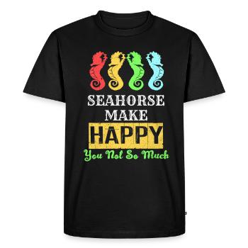Hippocampe - T-shirt Premium bio Homme - noir - Devant - Nico (187cm)