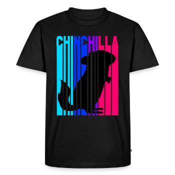 Chinchilla Cadeau Amérique du Sud Rongeur Pet - T-shirt Premium bio Homme - noir - Devant - Nico (187cm)